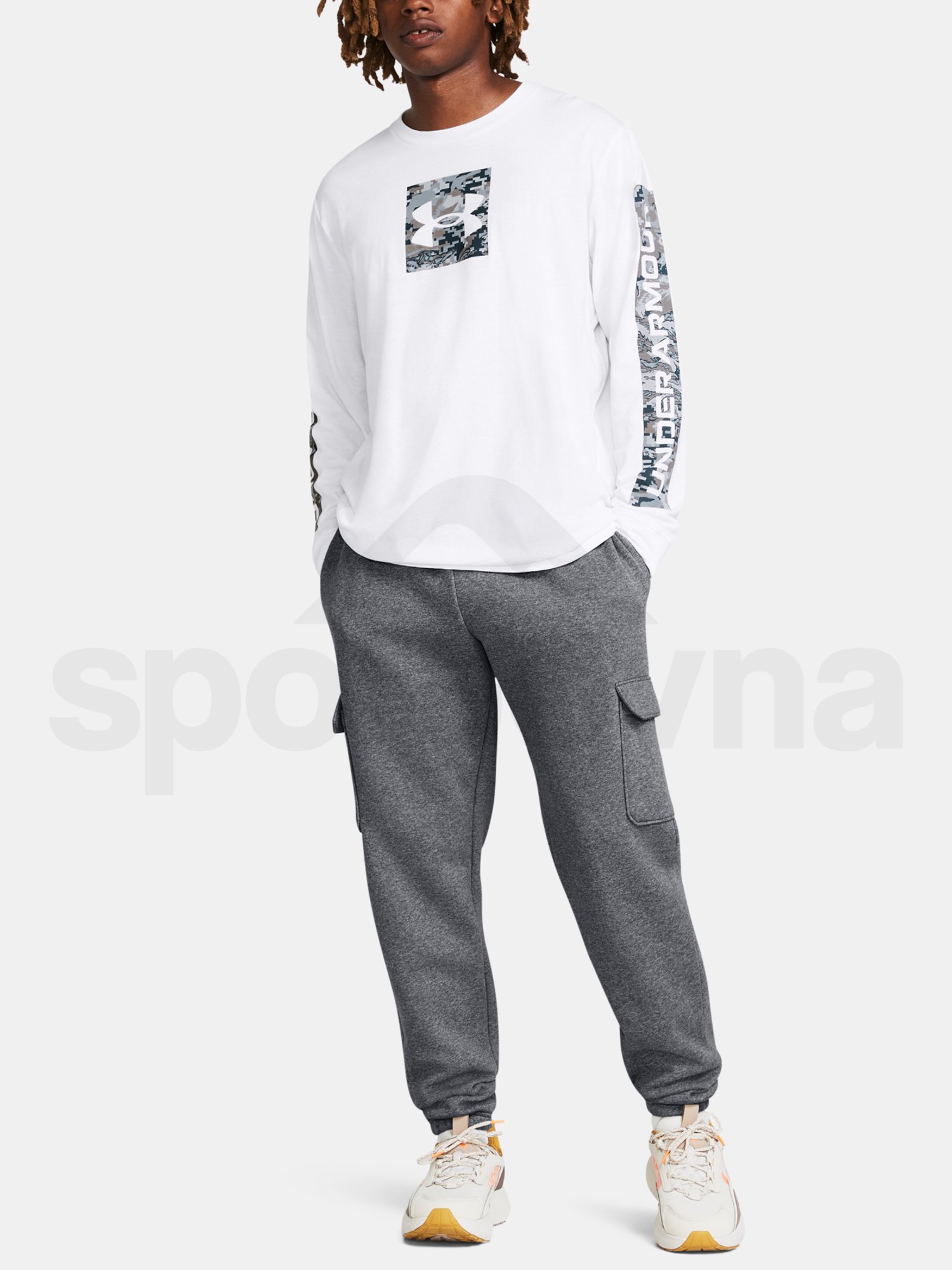 Tepláky Under Armour UA Essential Flc Cargo Pant - sivá