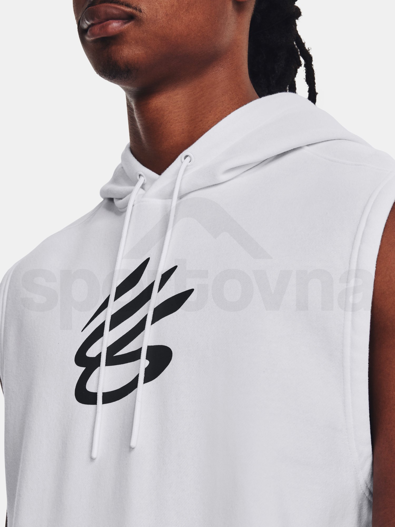 Mikina Under Armour Curry Fleece SLVLS Hoodie-WHT