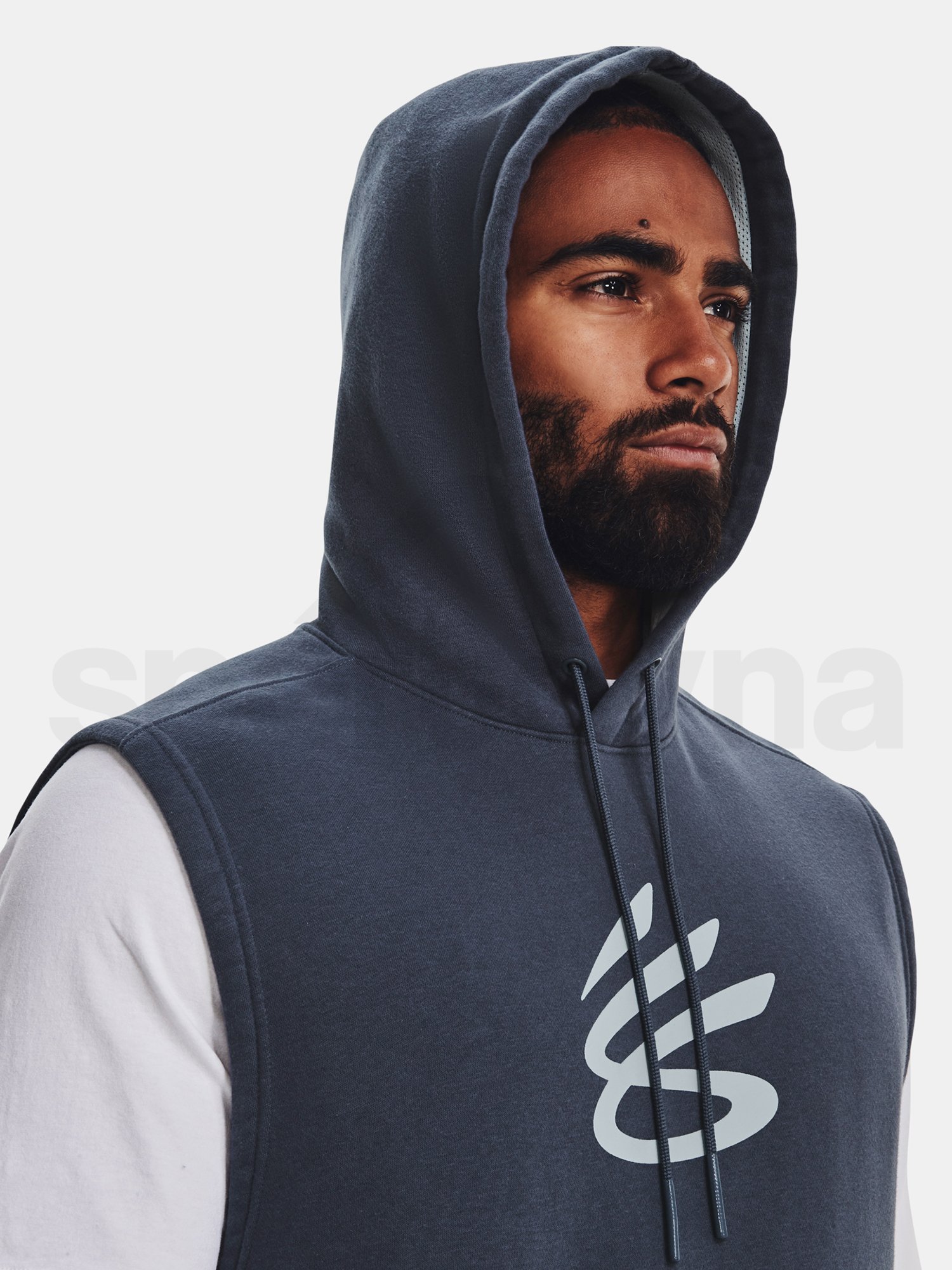 Mikina Under Armour Curry Fleece SLVLS Hoodie-GRY