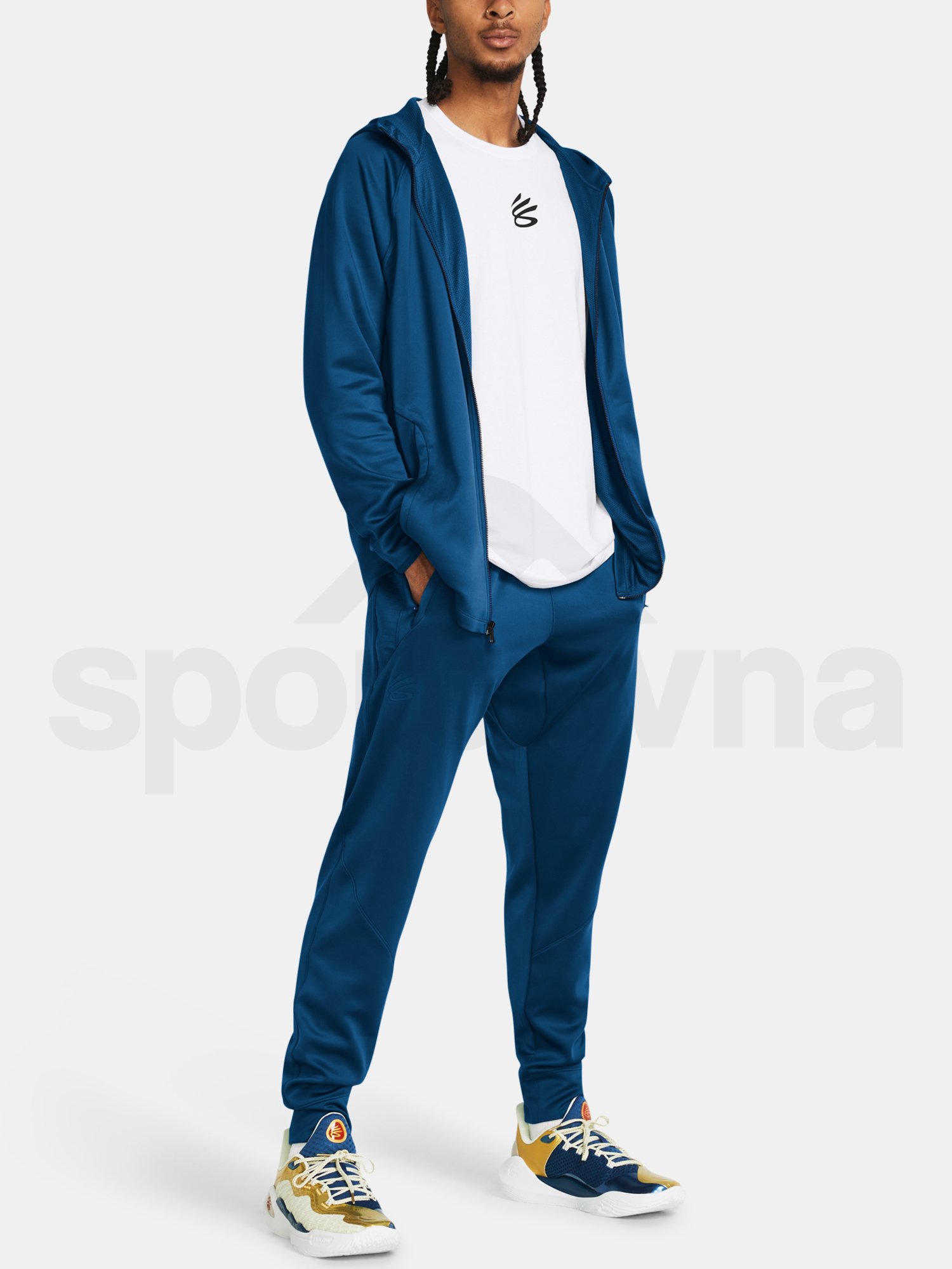 Sportovní kalhoty Under Armour Curry Playable Pant M - modrá