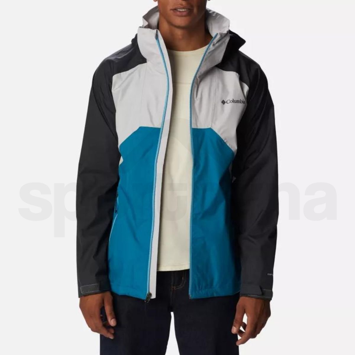 Bunda Columbia Rain Scape™ Jacket M - modrá/bílá/šedá