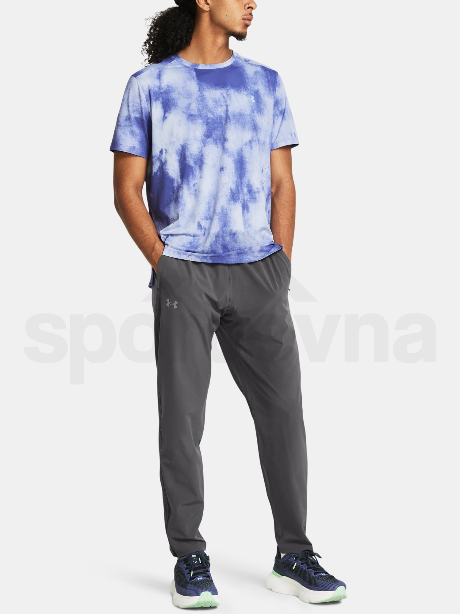 Nohavice Under Armour UA OUTRUN THE STORM PANTS - sivá