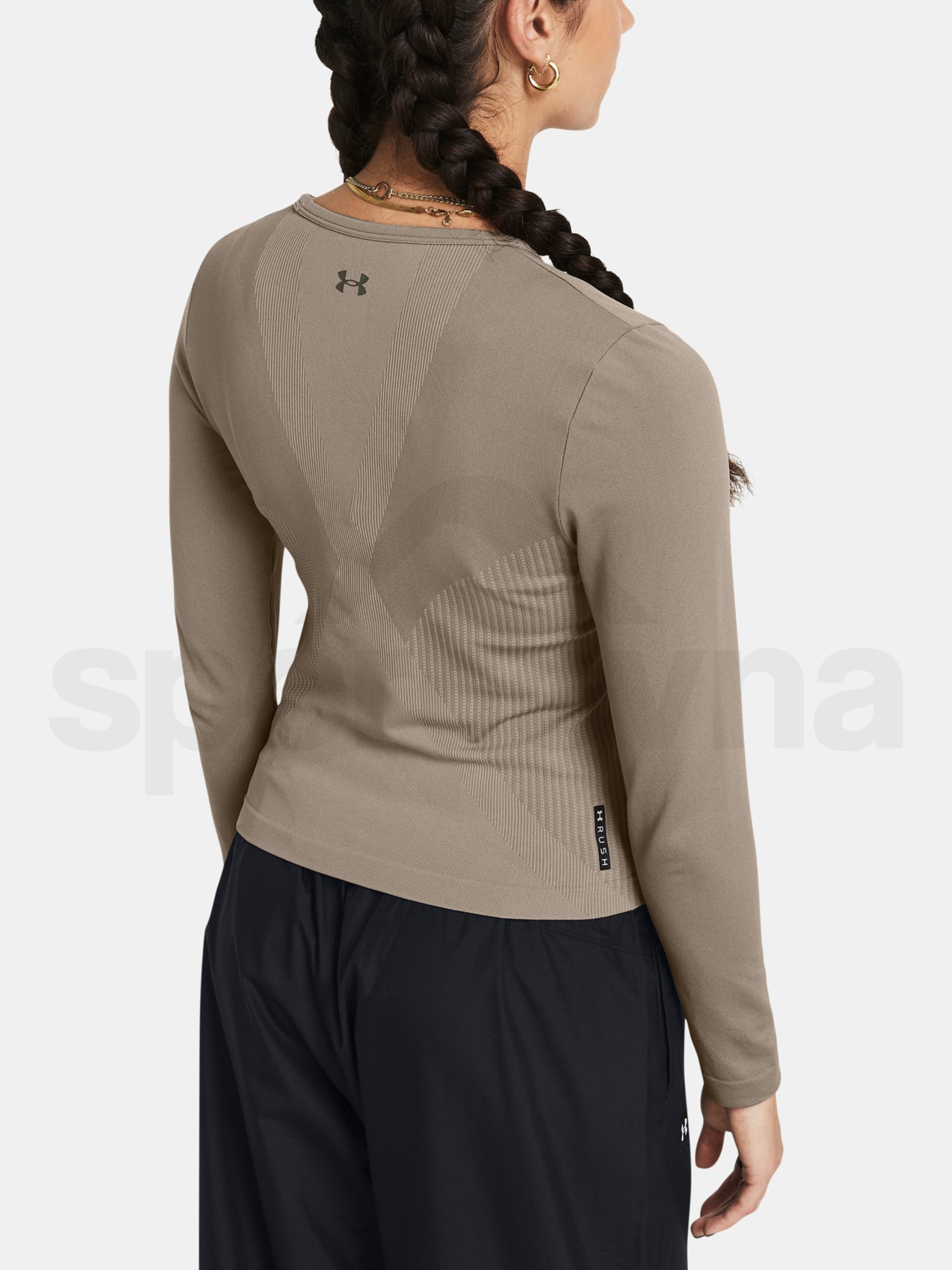 Tričko Under Armour Vanish Elite Seamless LS - hnedá