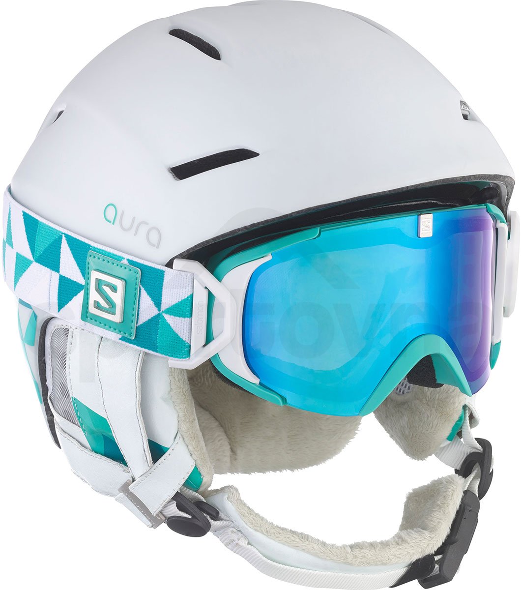 Lyžařská helma Salomon Aura C-Air - bílá