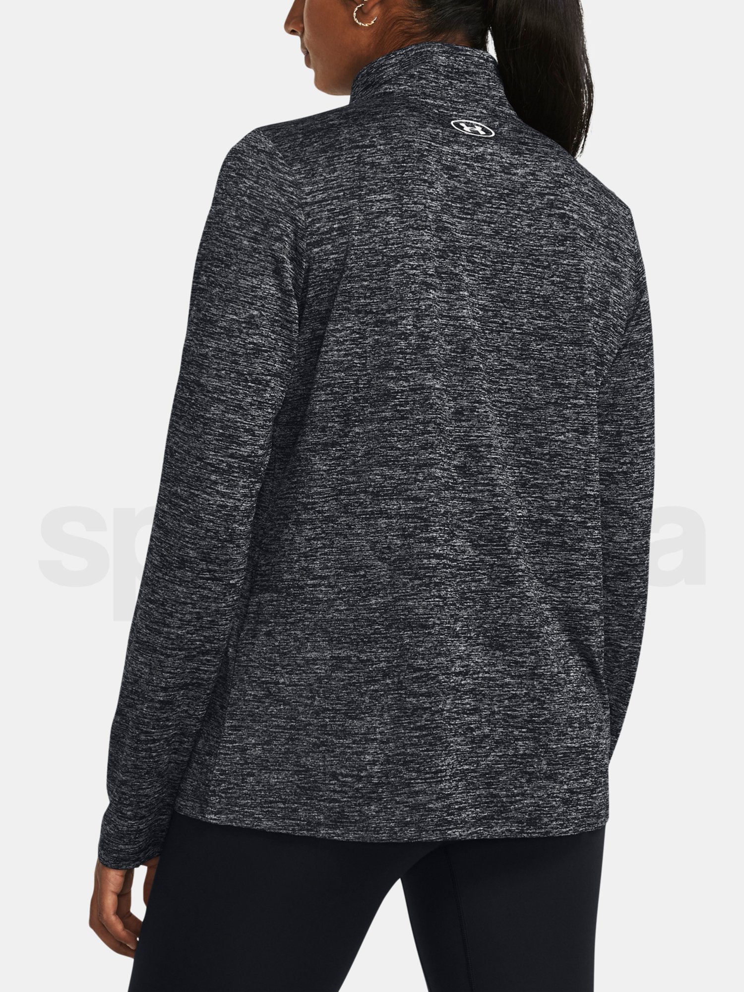 Tričko Under Armour Tech 1/2 Zip- Twist - čierna