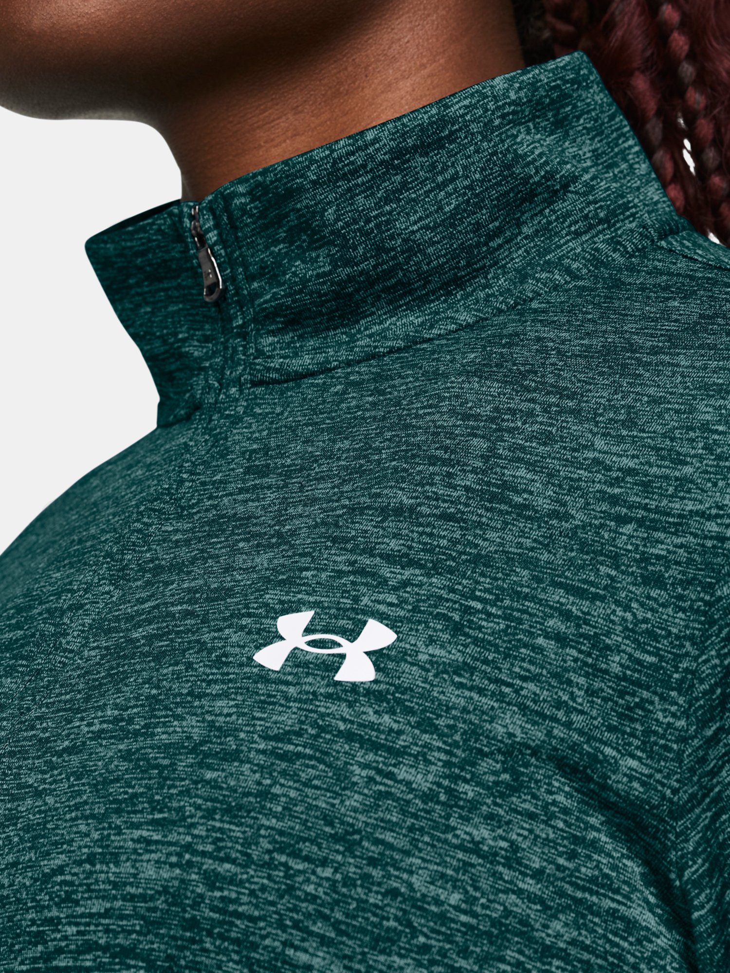 Tričko Under Armour Tech 1/2 Zip- Twist-BLU