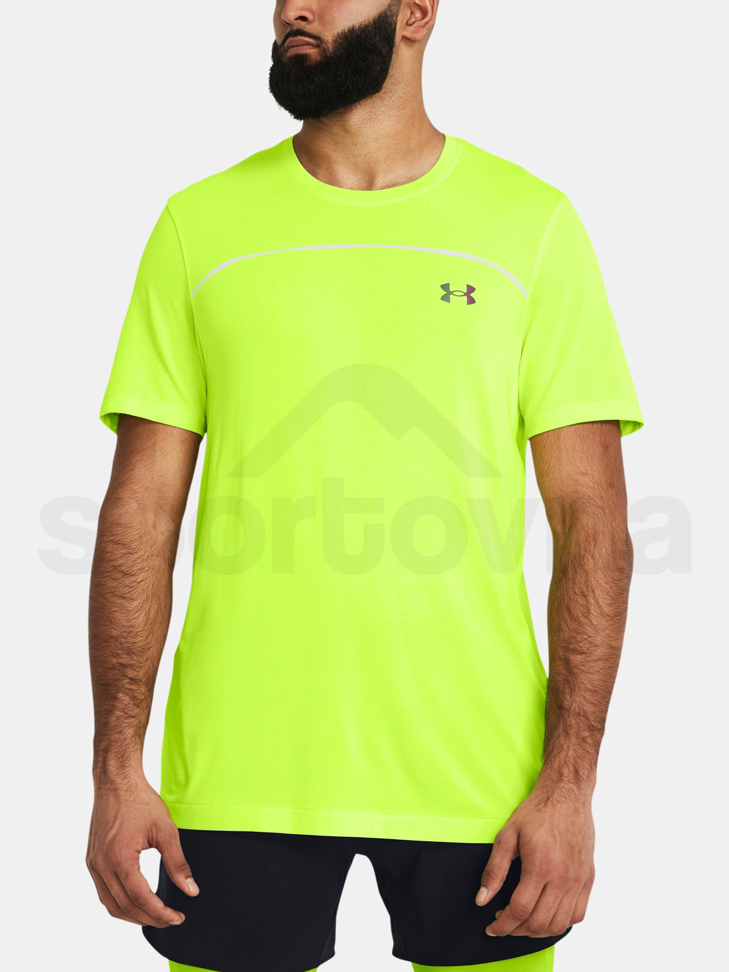 Tričko Under Armour UA Rush Seamless Wordmark SS - zelená