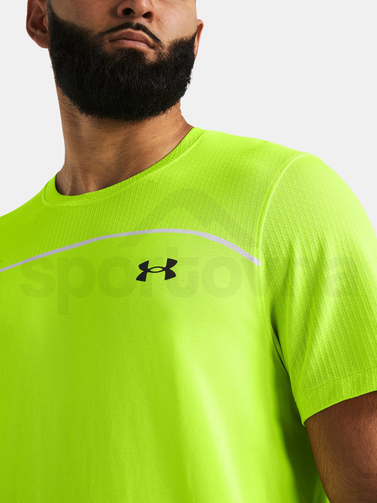 Tričko Under Armour UA Rush Seamless Wordmark SS - zelená