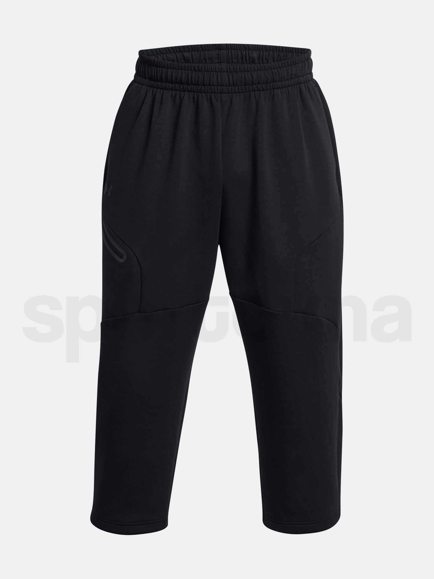 Nohavice Under Armour Unstoppable Flc Baggy Crop - čierna