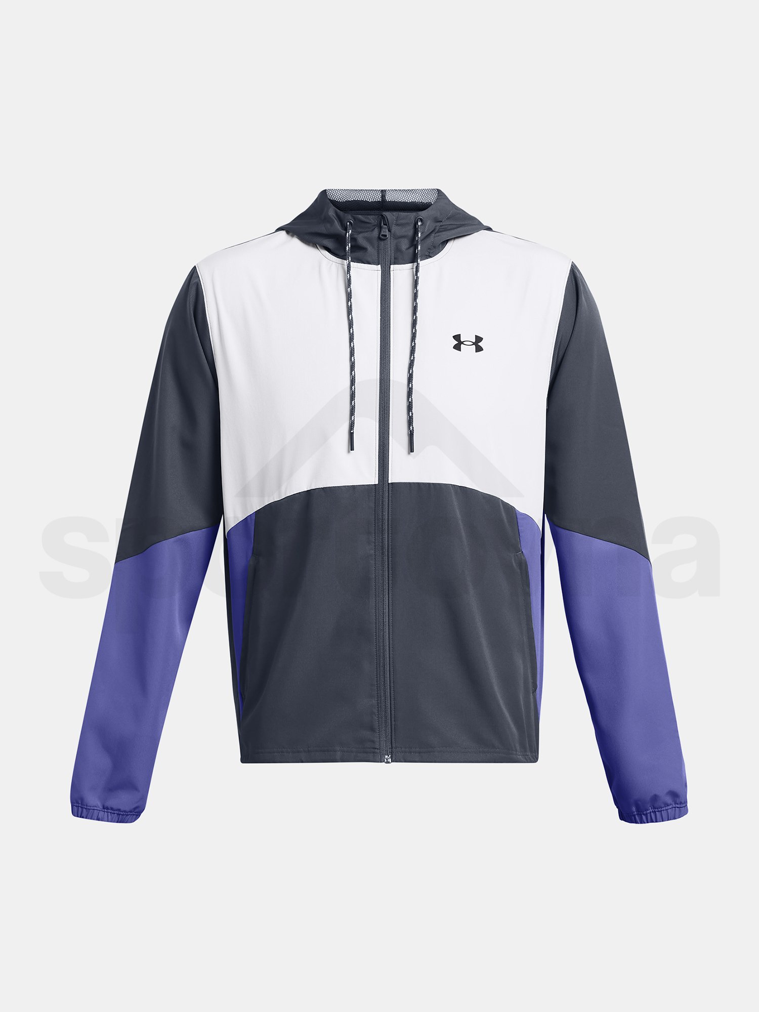 Bunda Under Armour UA Legacy Windbreaker - sivá/biela/fialová