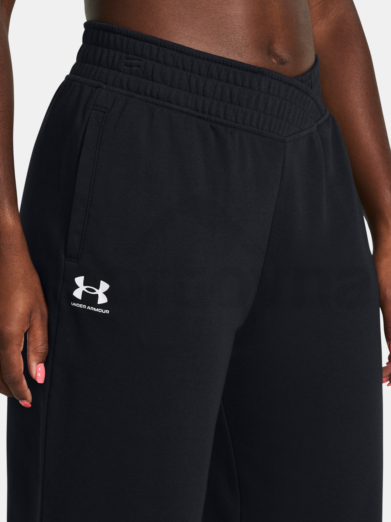 Tepláky Under Armour UA Rival Terry Crop Wide Leg - čierna