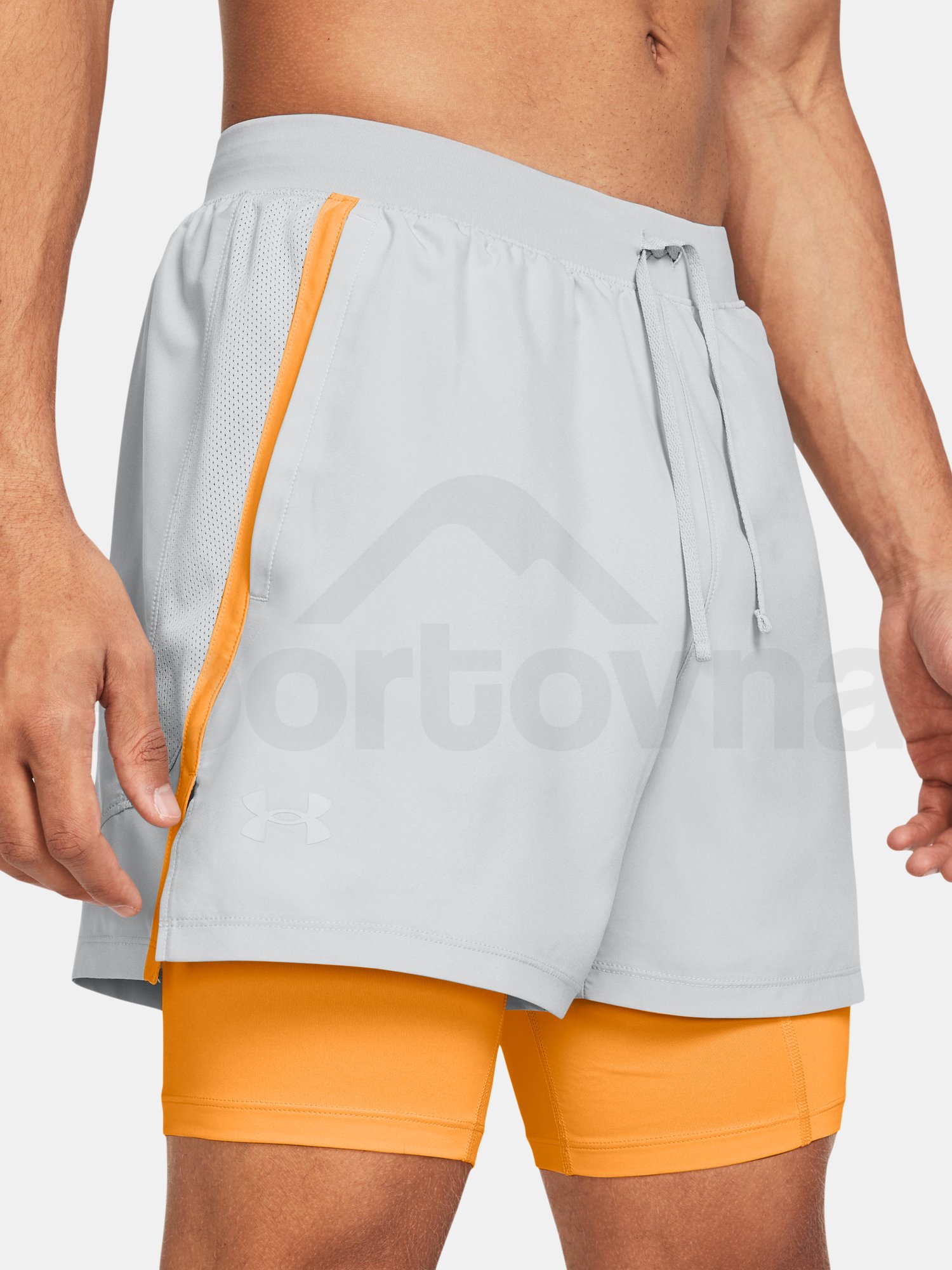 Šortky Under Armour UA LAUNCH 5'' 2-IN-1 SHORTS-GRY