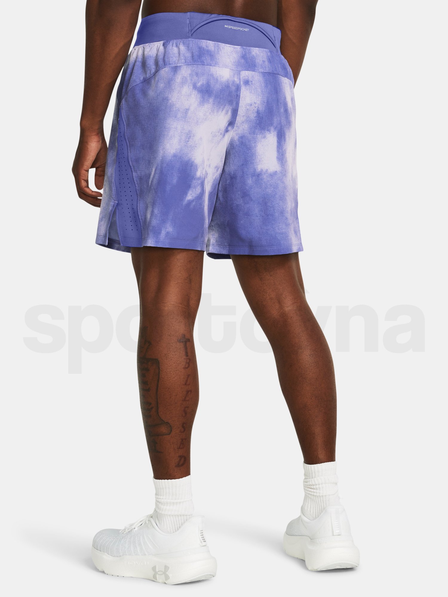 Šortky Under Armour UA LAUNCH PRO 7'' PRINTED SHORTS - fialová