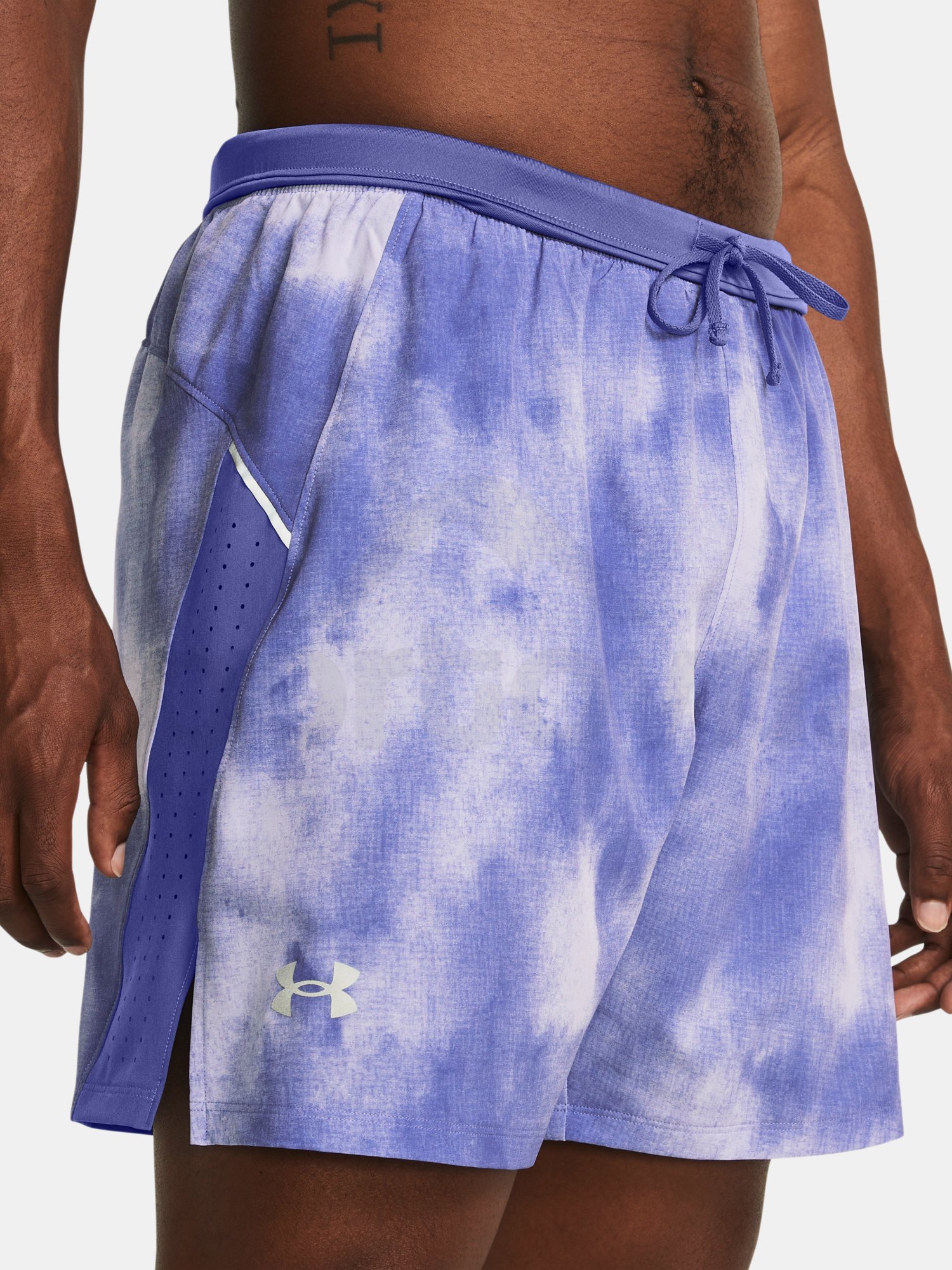 Šortky Under Armour UA LAUNCH PRO 7'' PRINTED SHORTS - fialová