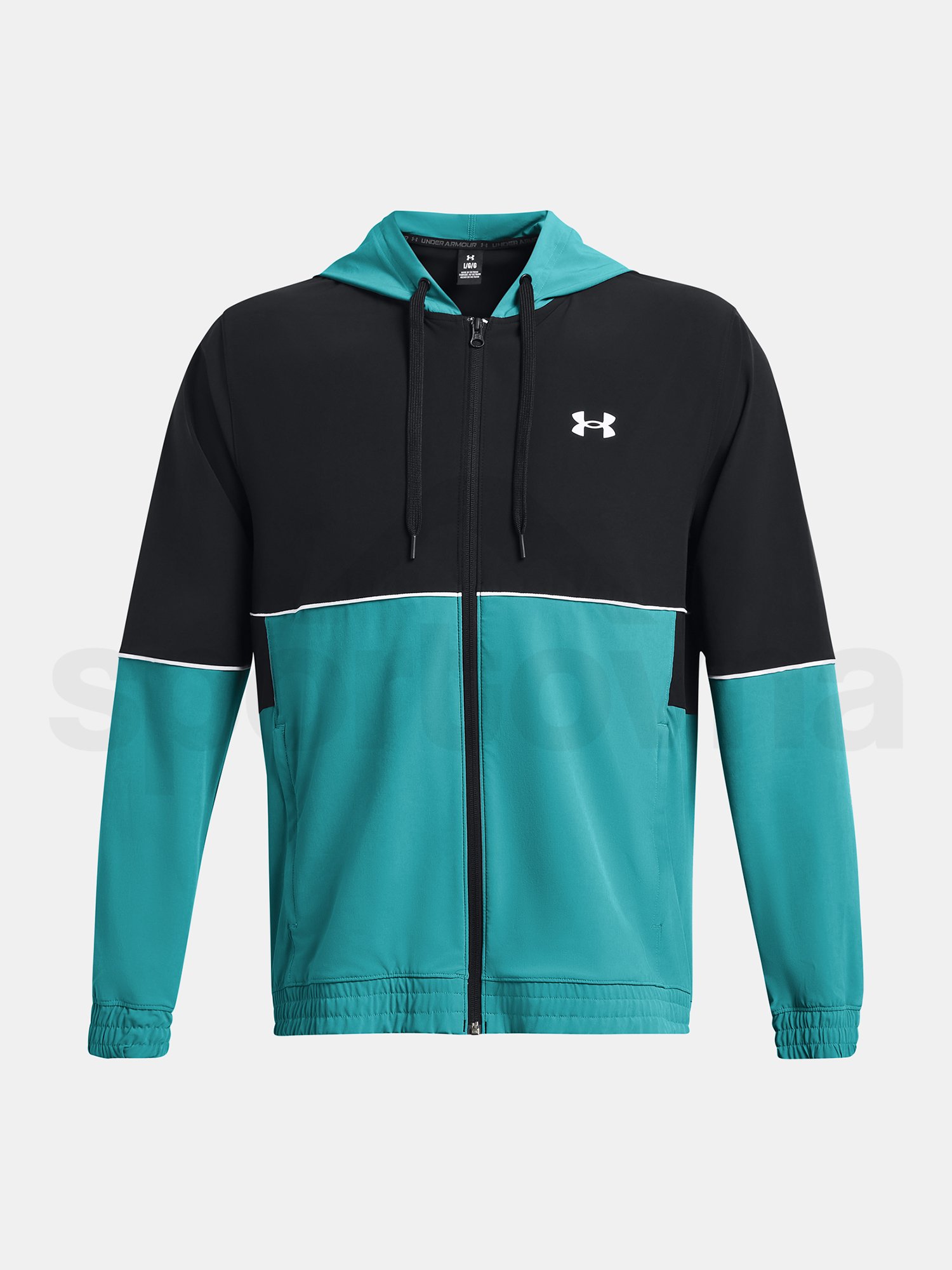 Bunda Under Armour UA Baseline Woven Jacket - modrá/čierna