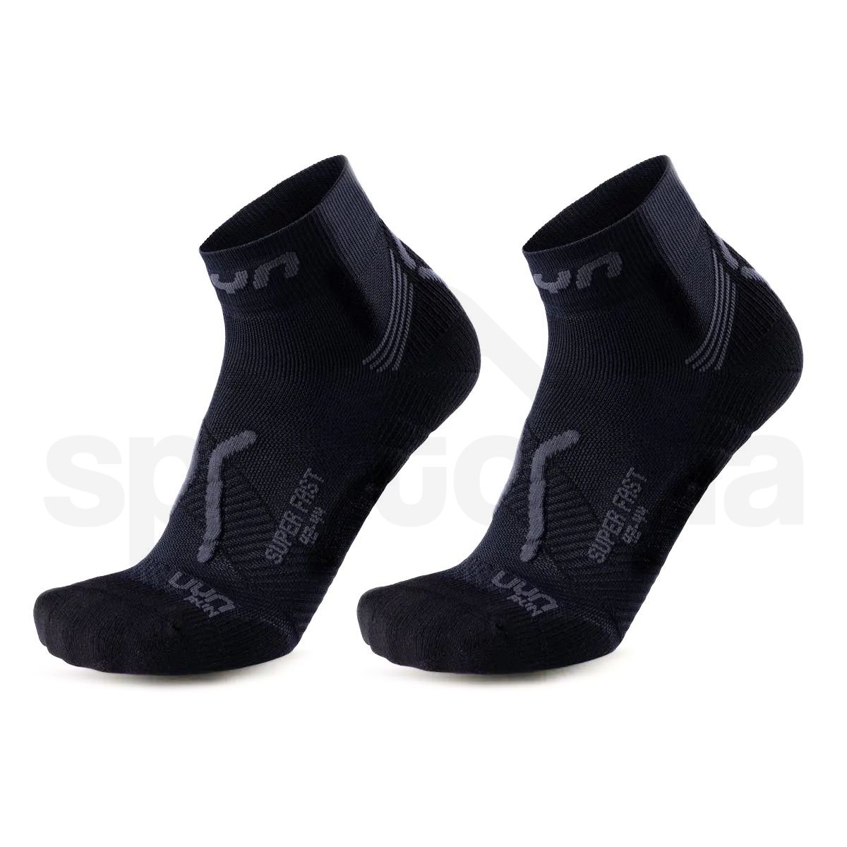 Ponožky UYN Run Super Fast 2prs M - černá/šedá