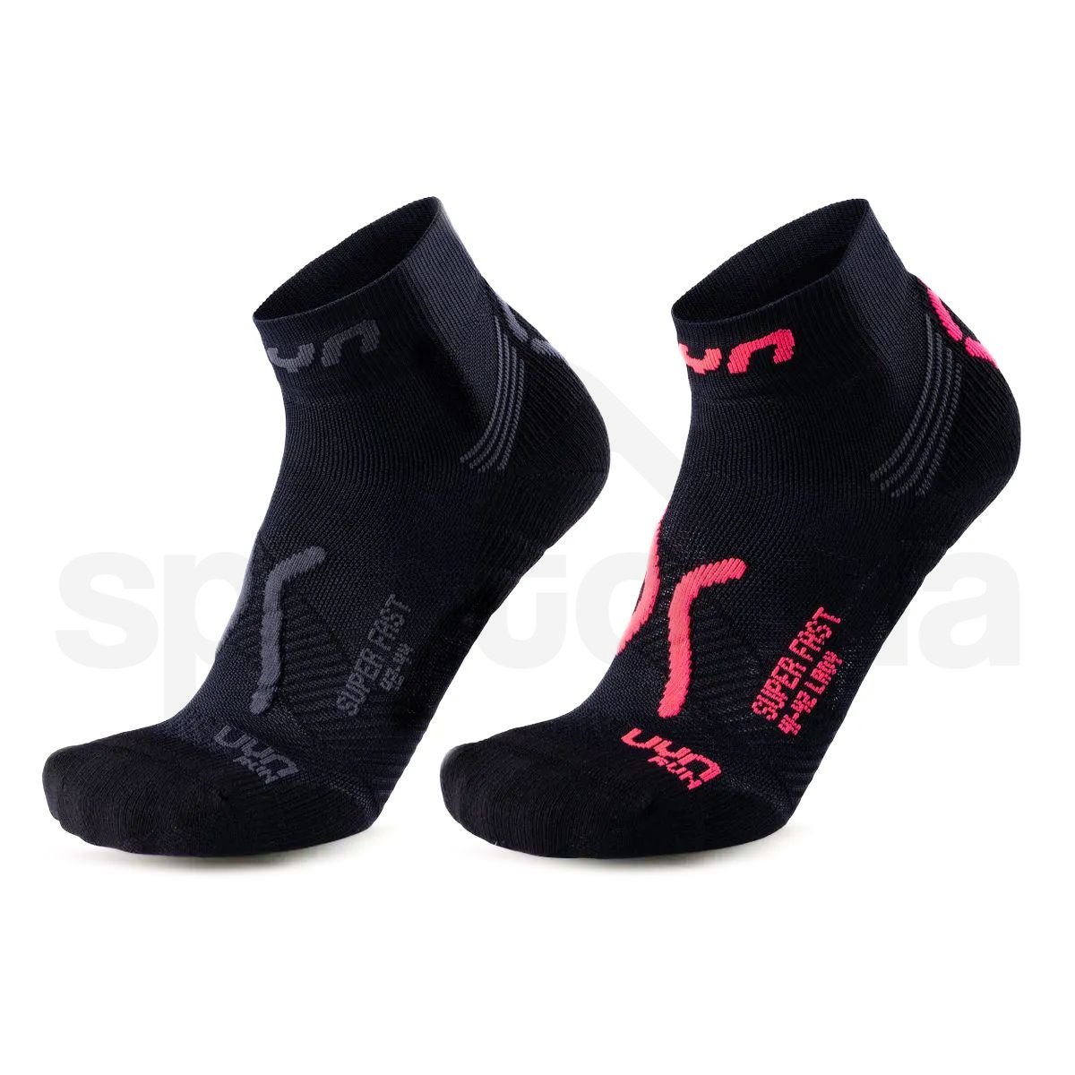 Ponožky UYN Run Super Fast 2prs W - černá/šedá/červená