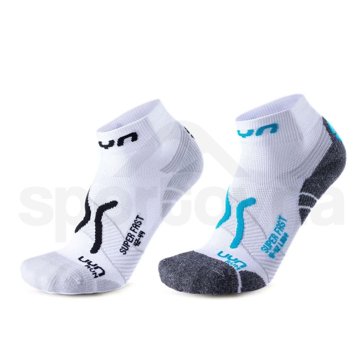 Ponožky UYN Run Super Fast 2prs W - bílá/černá/modrá