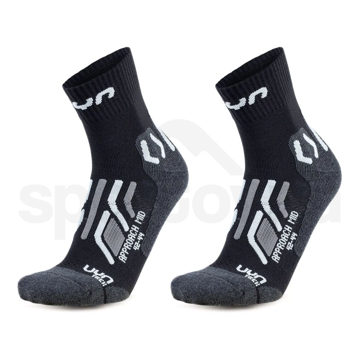 Ponožky UYN Trekking Approach Mid 2Prs Pack W - černá/šedá