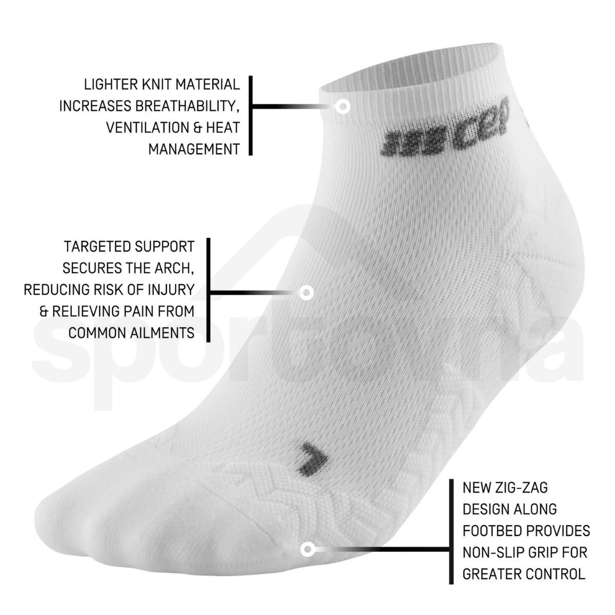Ponožky nízké CEP Ultralight W - bílá