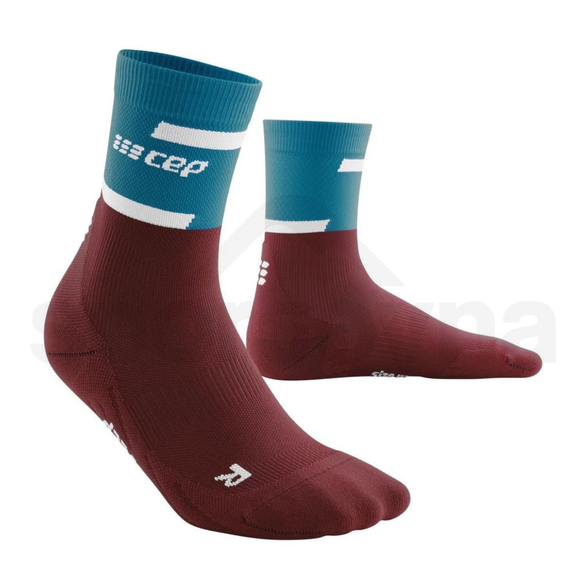 Ponožky vysoké CEP 4.0 M - modrá/červená