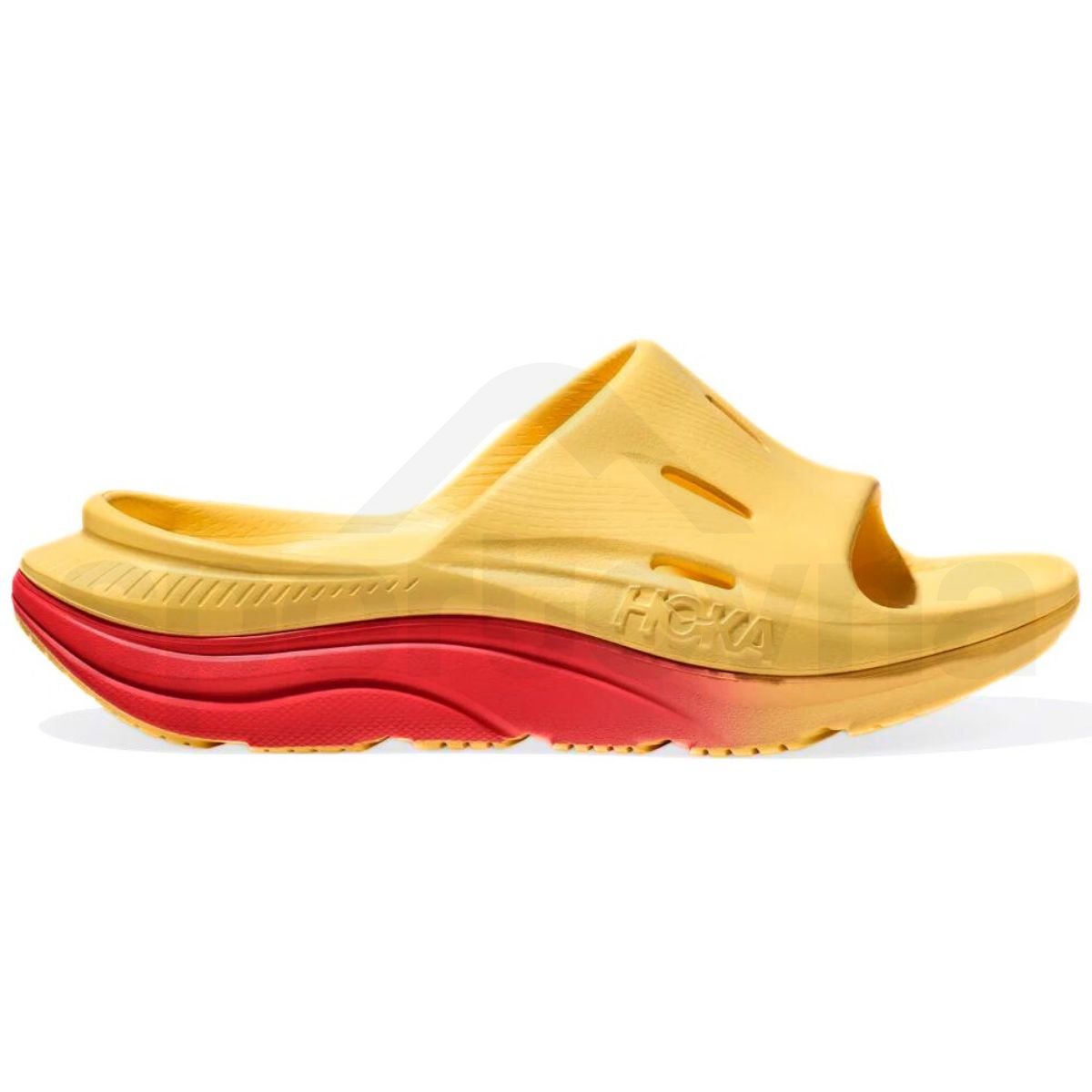 Pantofle Hoka Ora Recovery Slide 3 - žlutá/červená