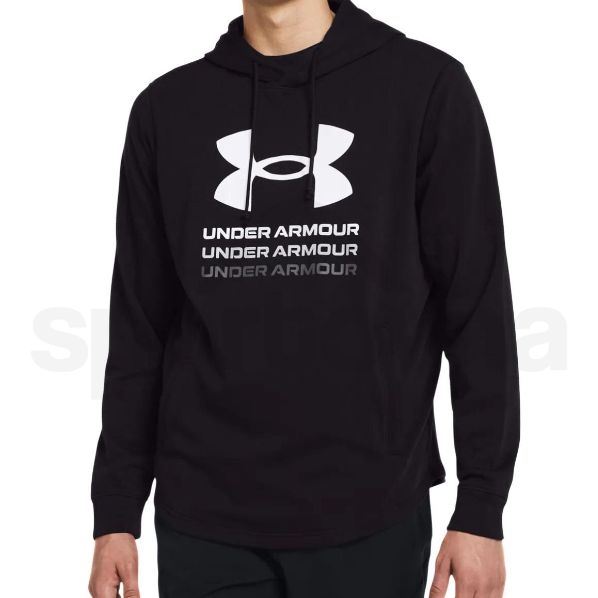 Mikina Under Armour UA Rival Terry Graphic Hood M - černá