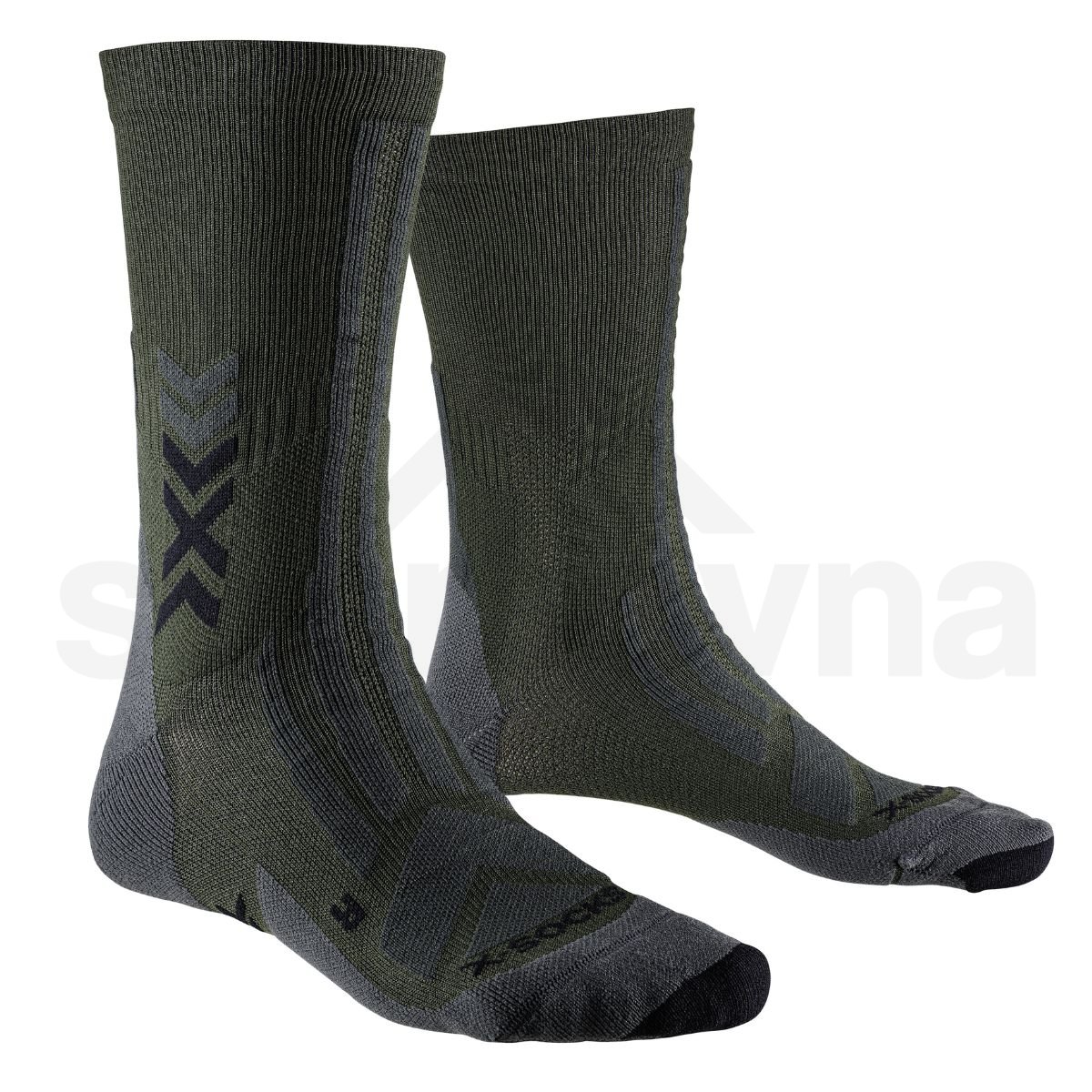 Шкарпетки X-Bionic Hike Discover Crew Socks - зелений/чорний