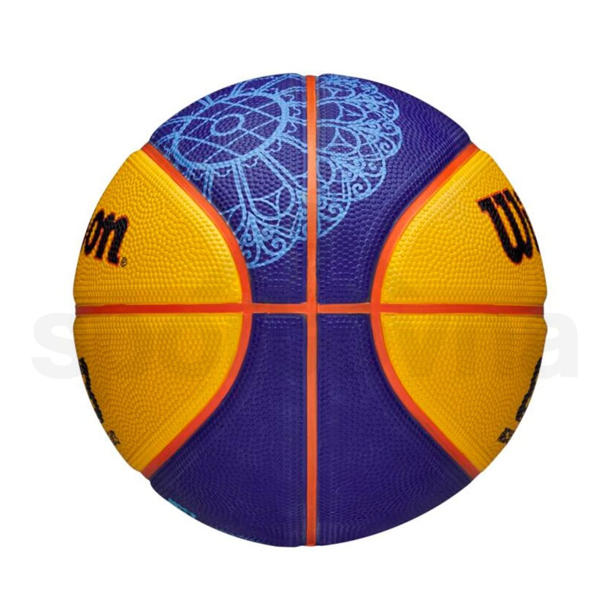 Lopta Wilson Basketball FIBA 3X3 Mini Bskt Paris 2024 - žltá/modrá