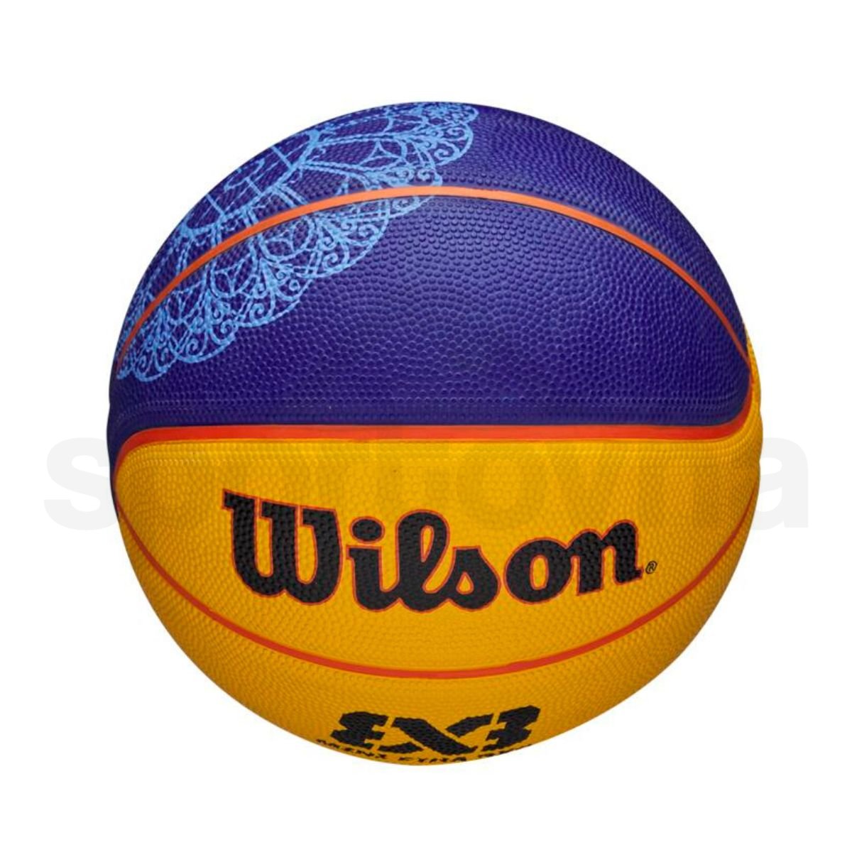 Lopta Wilson Basketball FIBA 3X3 Mini Bskt Paris 2024 - žltá/modrá