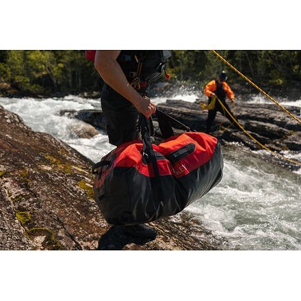 Cestovná taška Osprey Transporter WP Duffel 100 - oranžová/čierna