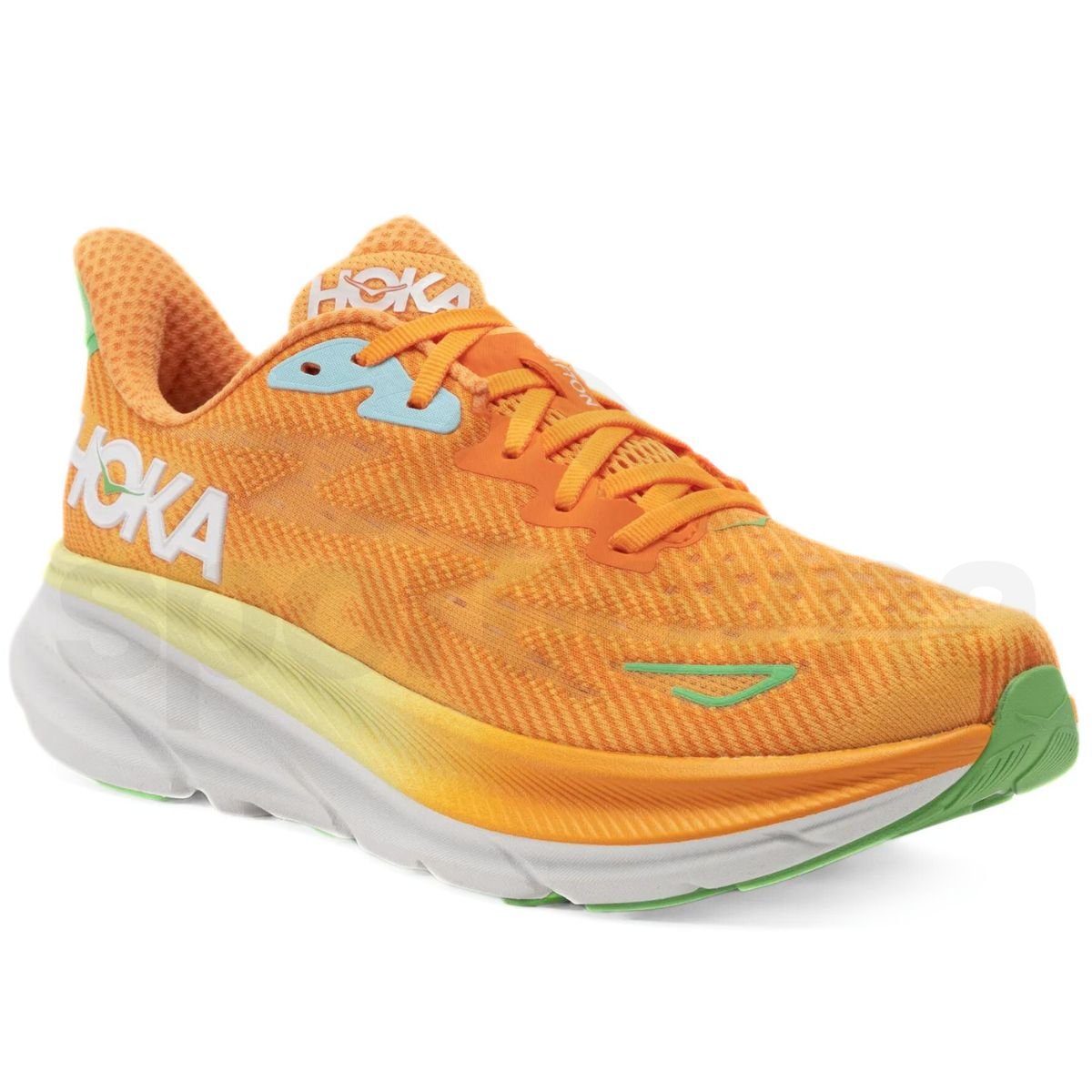 Obuv Hoka Clifton 9 Wide M - oranžová/zelená