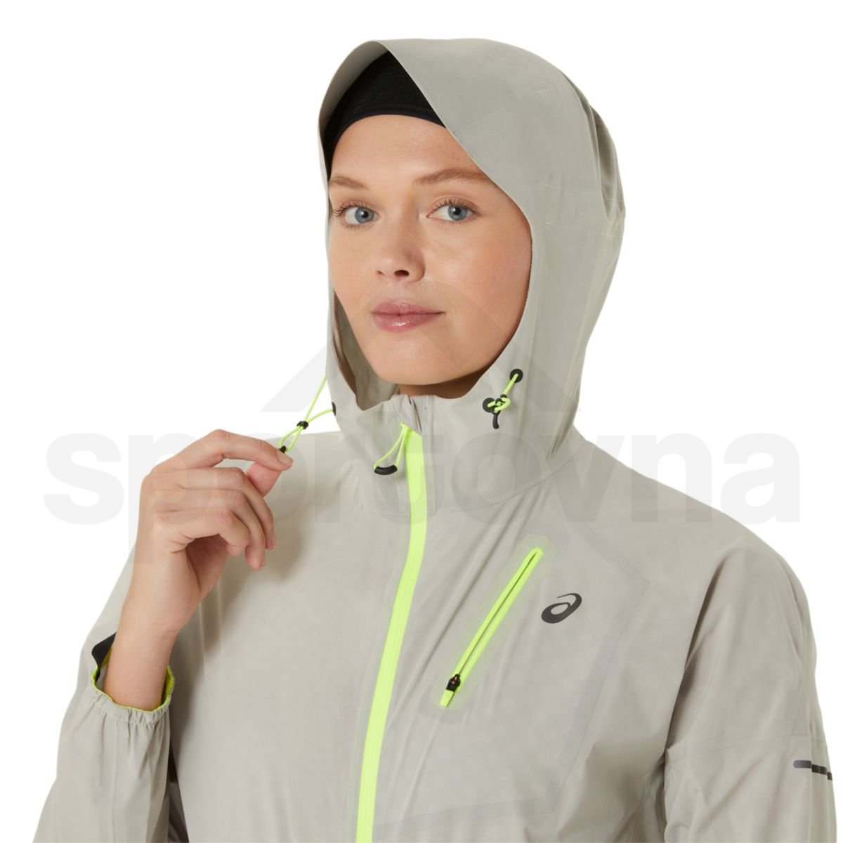 Bunda Asics Fujitrail Waterproof Jacket W - béžová