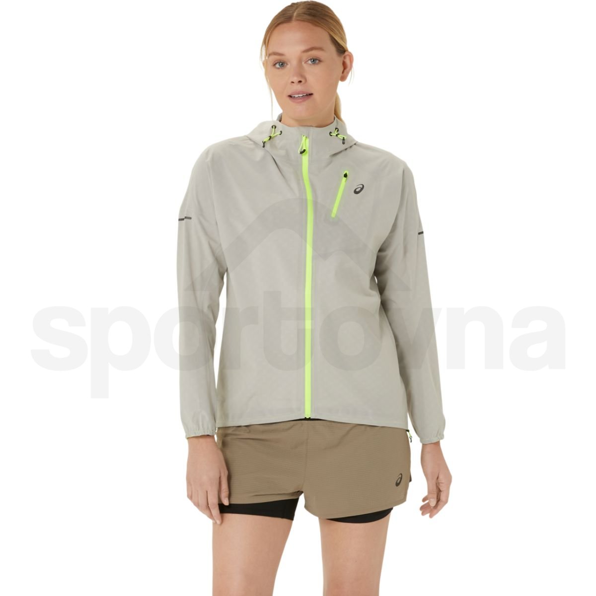 Bunda Asics Fujitrail Waterproof Jacket W - béžová