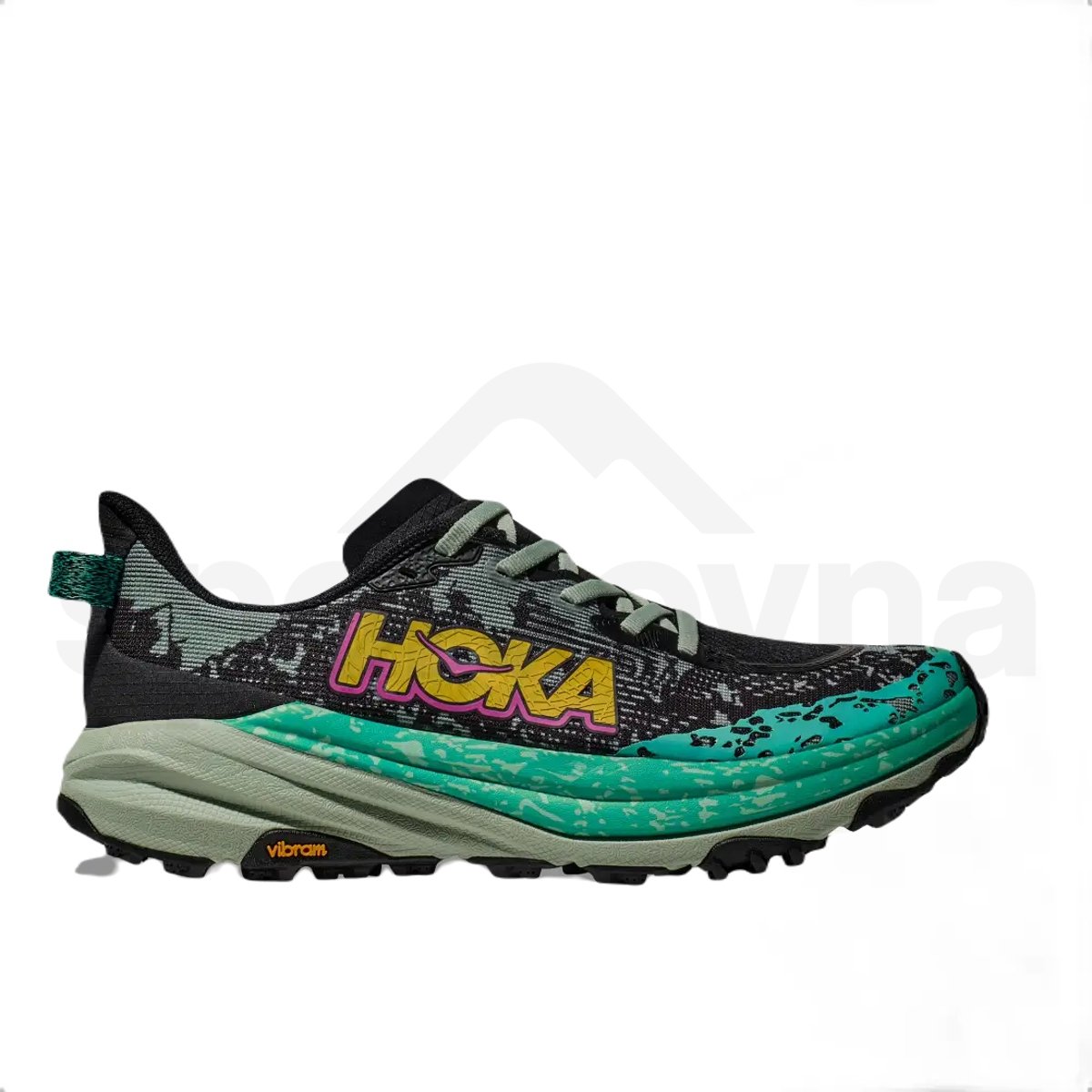 Obuv Hoka Speedgoat 6 W - černá/zelená