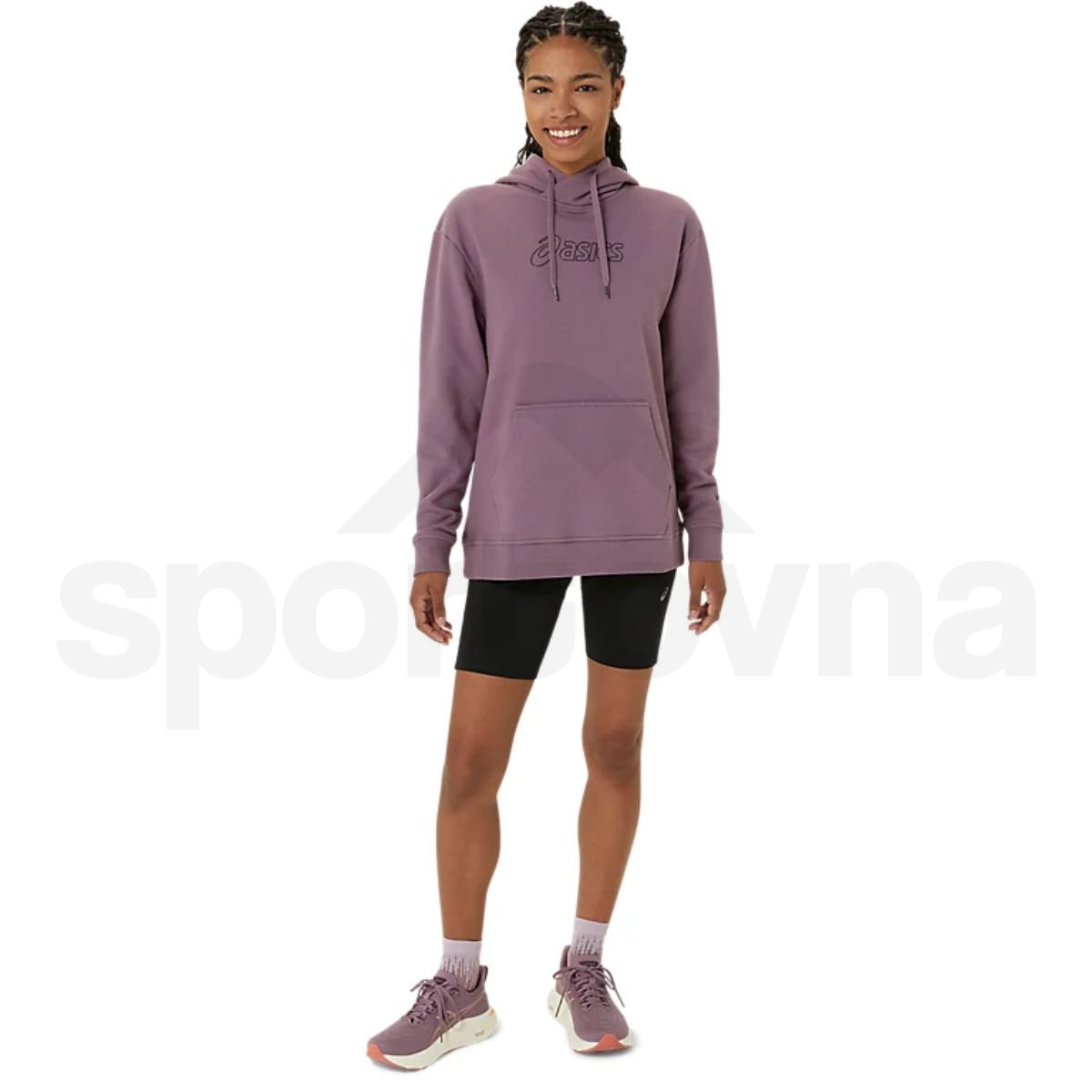 Mikina Asics Logo Oth Hoodie W - fialová