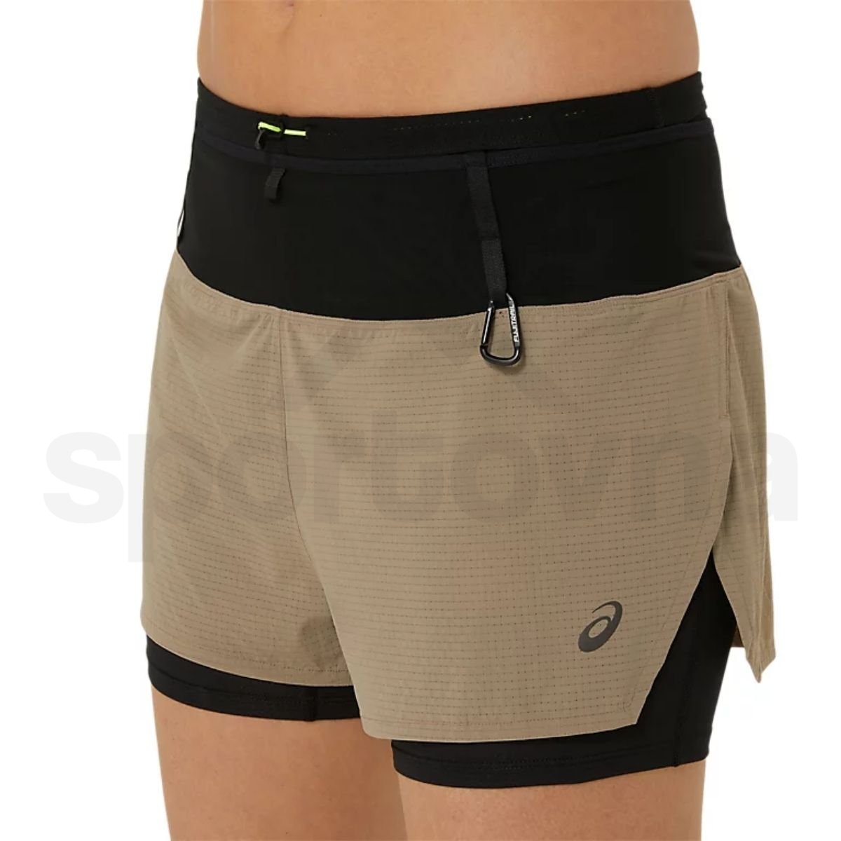 Kraťasy Asics Fujitrail 2-N-1 Short W - hnědá/černá