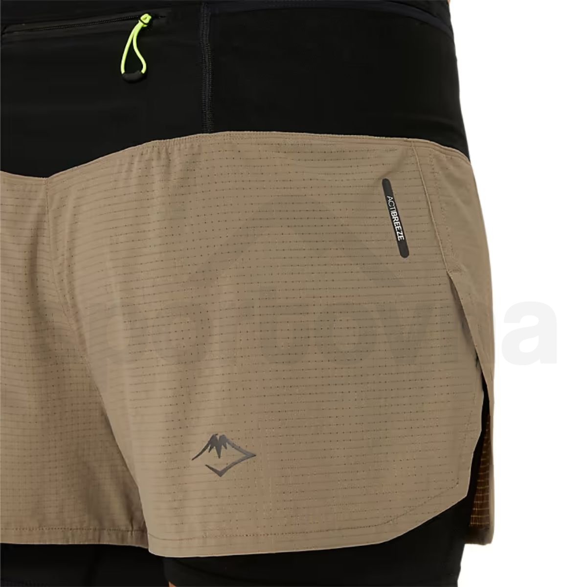 Kraťasy Asics Fujitrail 2-N-1 Short W - hnědá/černá