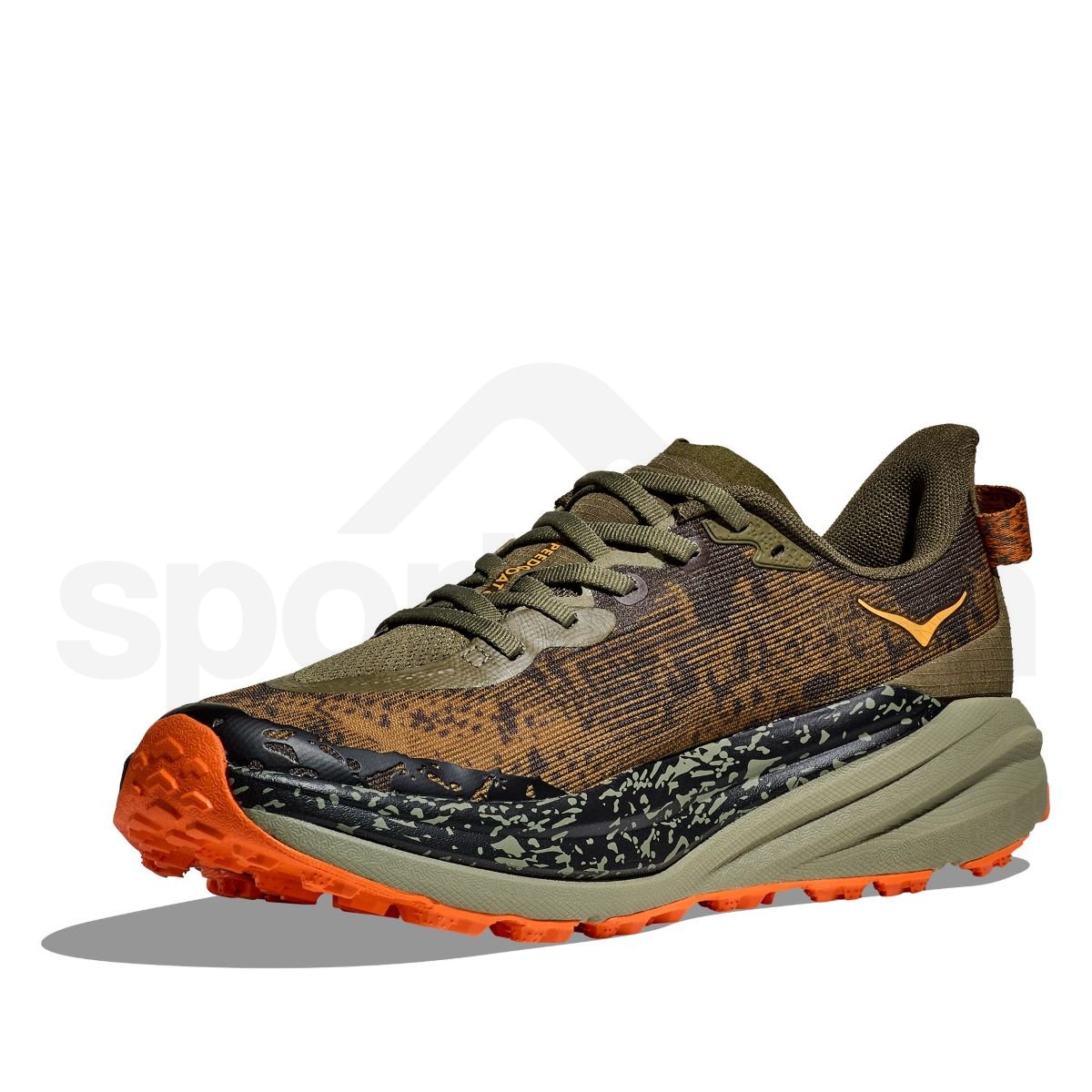 Obuv Hoka Speedgoat 6 Wide M - zelená/hnedá/oranžová