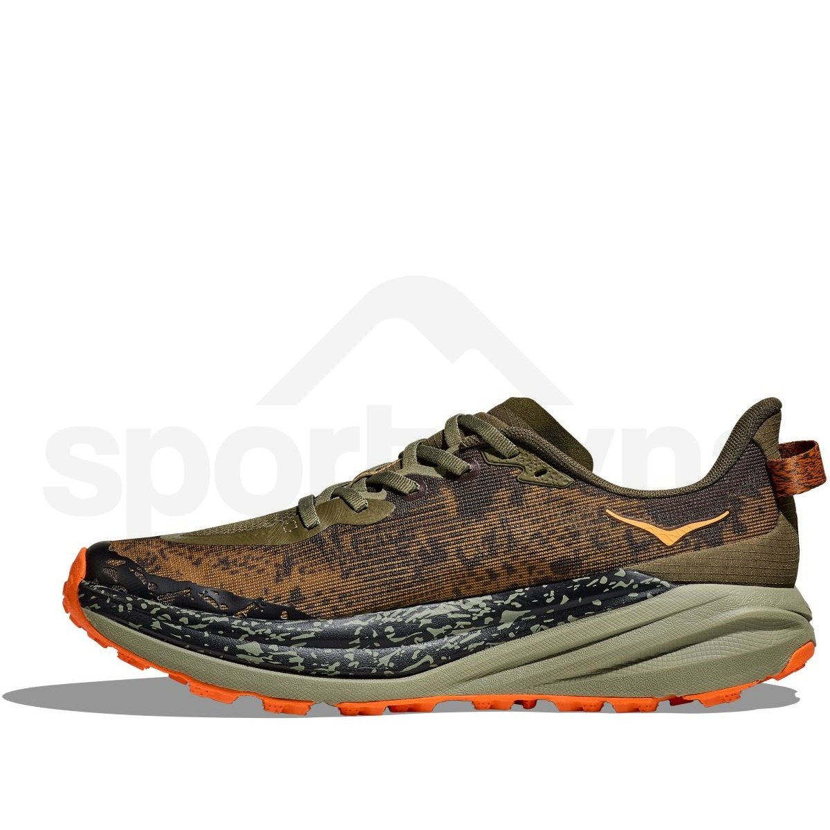 Obuv Hoka Speedgoat 6 Wide M - zelená/hnědá/oranžová