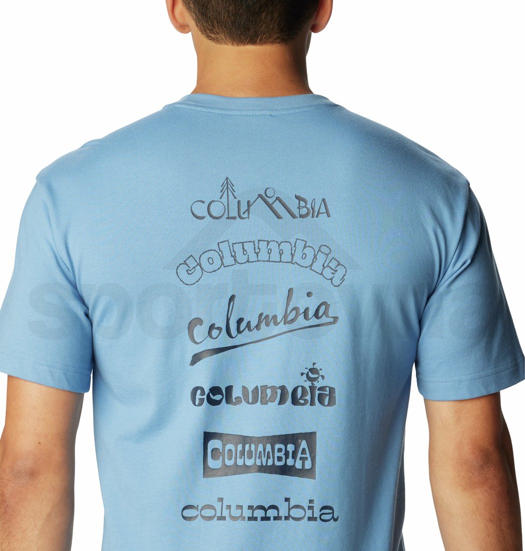 Tričko Columbia Burnt Lake™ Graphic SS Tee M - modrá