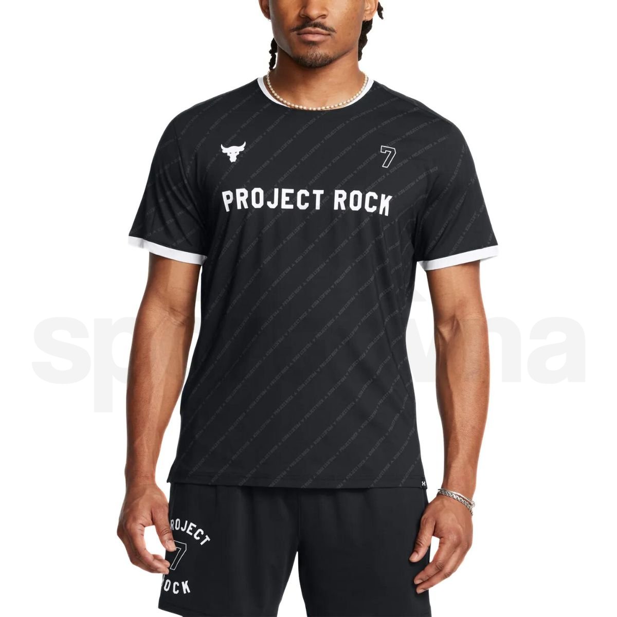 Tričko Under Armour Project Rock Rugby Shirt M - černá