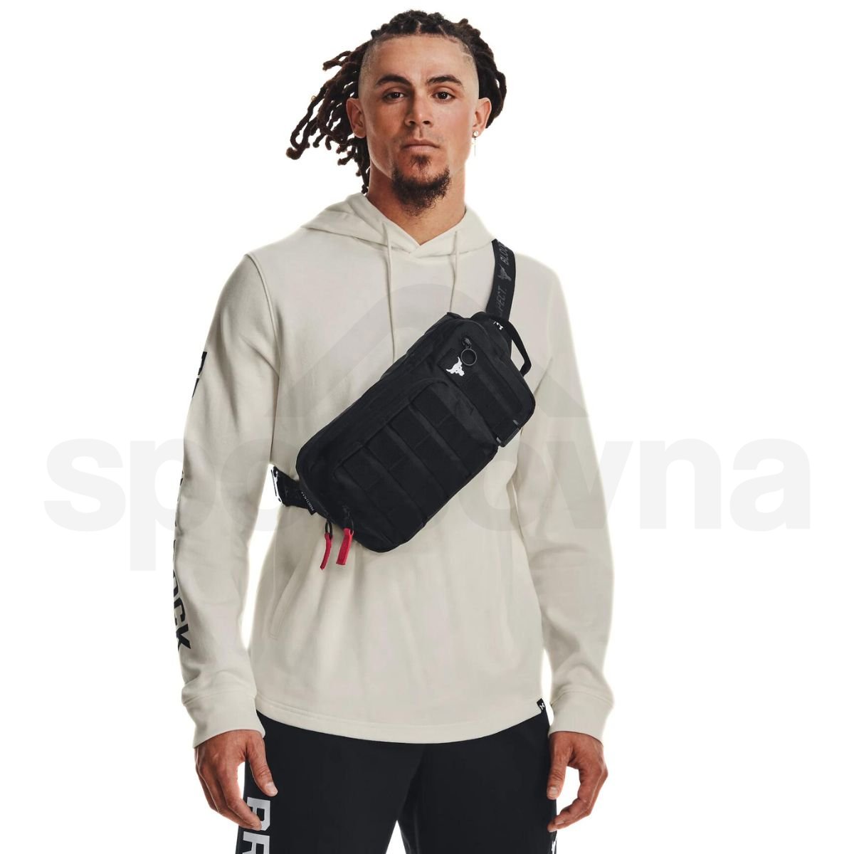 Taška Under Armour UA Project Rock Waist Bag M - čierna