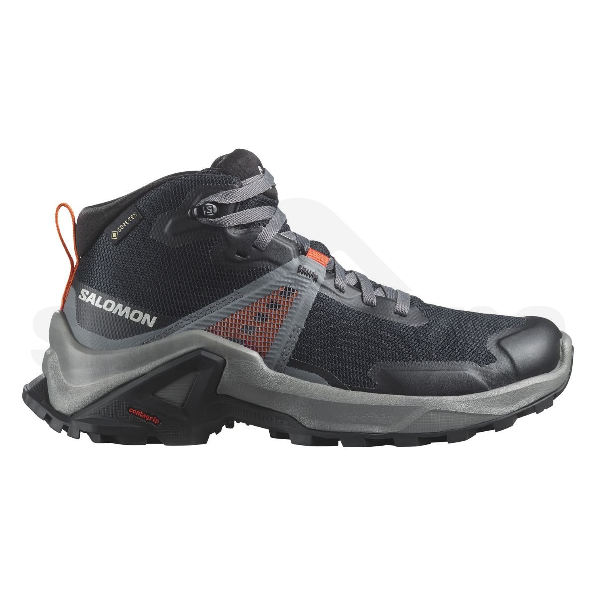 Salomon X Raise Mid GTX J - čierna/sivá/oranžová