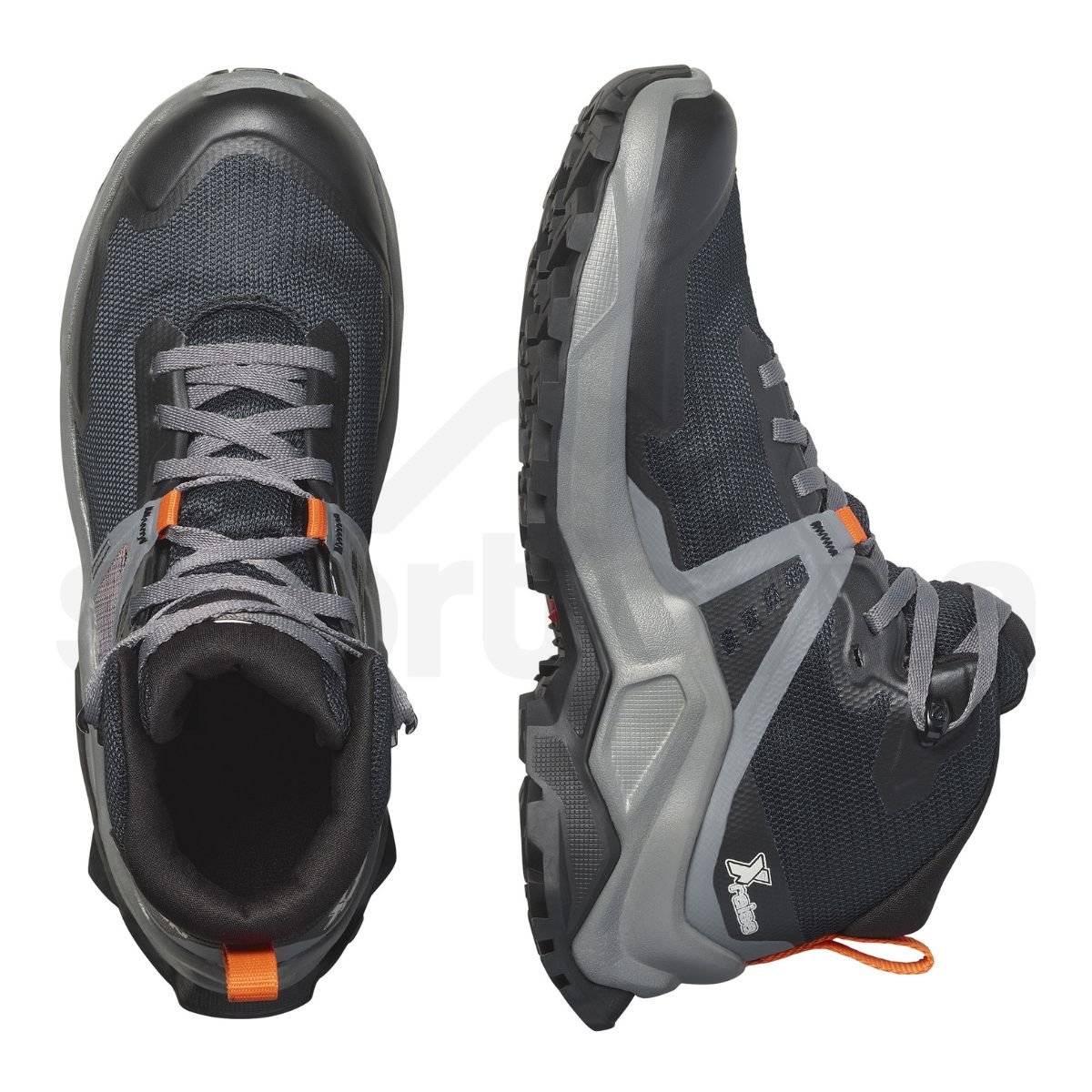 Salomon X Raise Mid GTX J - čierna/sivá/oranžová