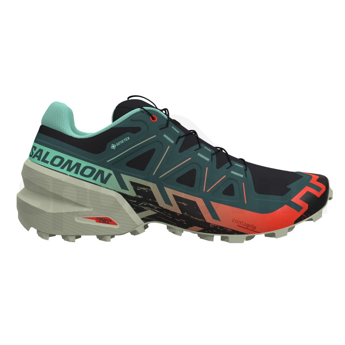 Кросівки Salomon Speedcross 6 GTX W - чорний / зелений / червоний