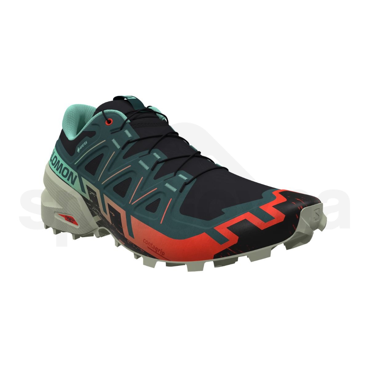 Кросівки Salomon Speedcross 6 GTX W - чорний / зелений / червоний