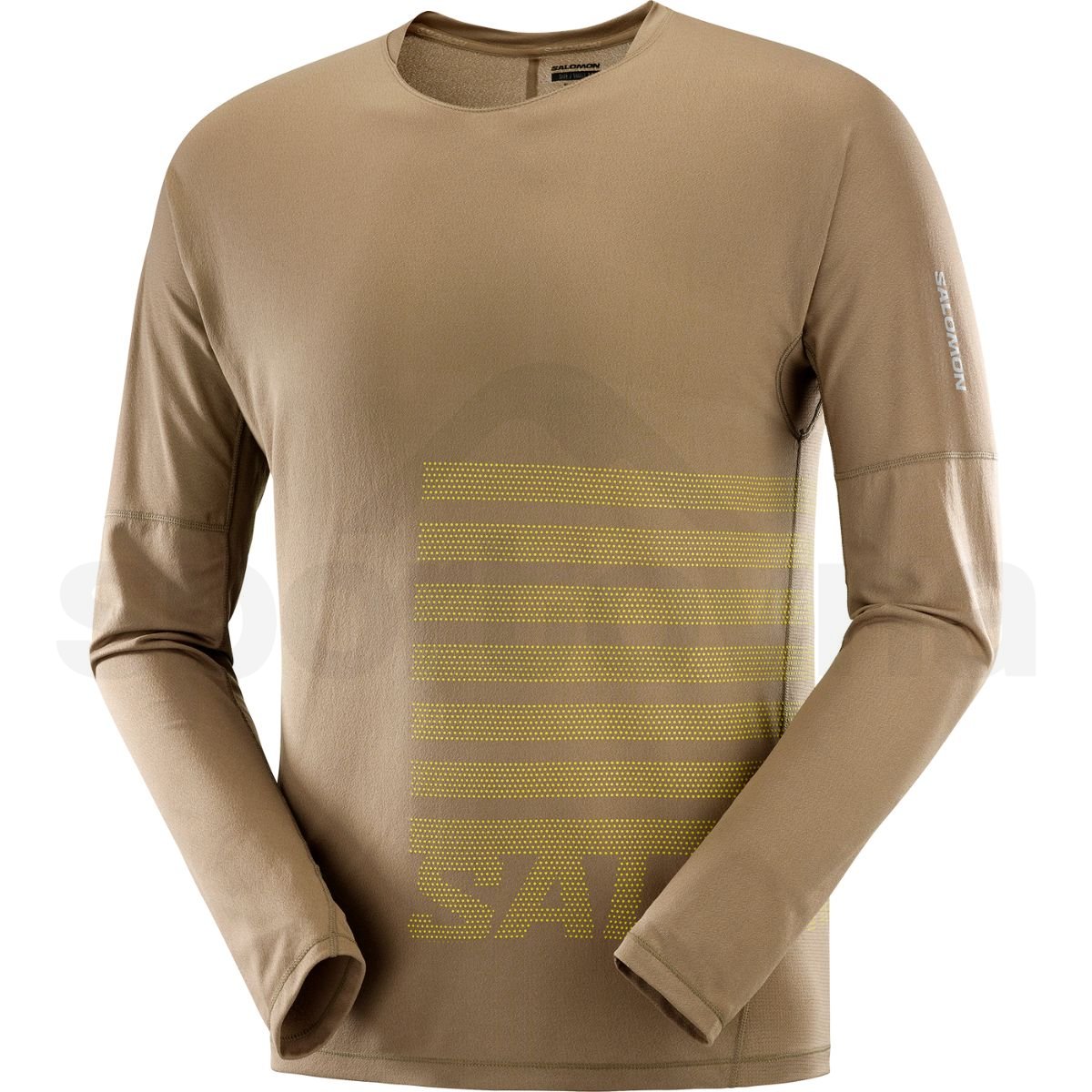 Salomon Sense Aero LS Tee GFX M - hnedá