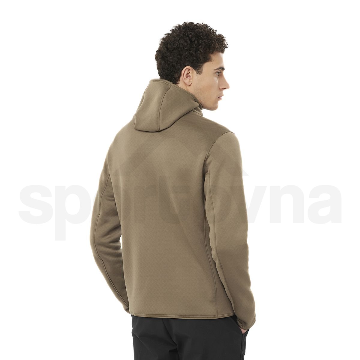 Mikina Salomon Essential Midfleece FZ HD M - hnědá