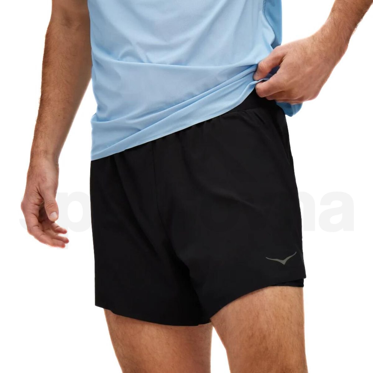 Kraťasy Hoka Glide 5'' Short 2in1 M - černá